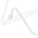 Curl-up fotolijststaander zwart 8,5 cm