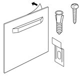 ophangplaat voor grote platen max. 1kg.
