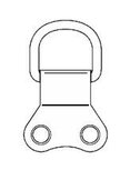 schroefhanger d-ring met twee gaten 100 stuks