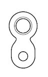 ophangoog achtje met opstaande rand 27 mm per 100 stuks