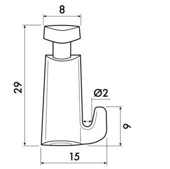 micro grip lock 2 mm 20 kg per 10 stuks