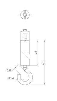 staaldraadhaak zelfklemmend 1,2 mm STO2NI