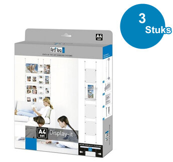 BOX DISPLAY-IT, E-CLIP, A4, per 3 stuks 7830.401