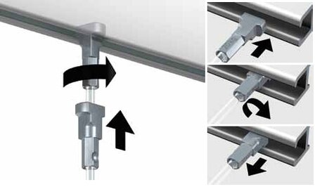 stang 2 mm met twister rvs 200cm