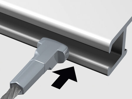 TWISTER OP STANG, 2mm, WIT, 100 cm, per 5 stuks 9.4196