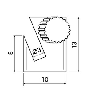 ophanghaak rond messing 5 kg voor max. 2 mm perlondraad en staaldraad