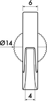 OPHANGHAAK, ZWAAR, max. 7kg, per 25 stuks 9.4209 voor max. 2 mm draad