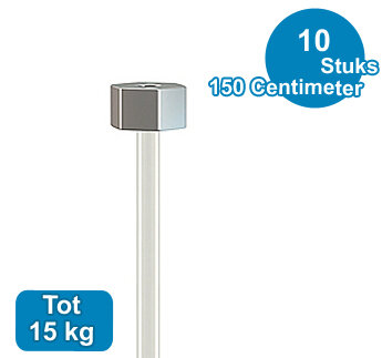 PERLON + GLIJDER, 2mm, 150cm, per 10 stuks 9.4425