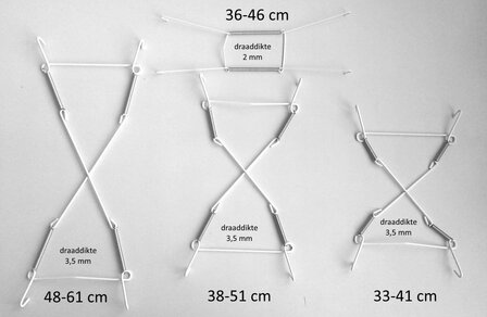 bordenhanger wit XL 33-41 cm extra zwaar