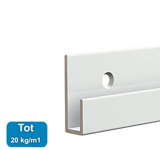 CLASSIC RAIL, WIT PRIMER, 300 cm, 20 kg /m1, per stuk