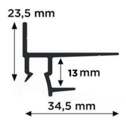 shadowline masonry bevestiging stenen wand wit 250 cm 13 mm dikke platen