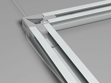 back frame rail 15 mm 300 cm zilver geanodiseerd per 5 stuks