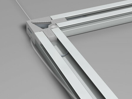 back frame rail 15 mm 300 cm zilver geanodiseerd