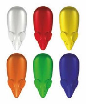 mouse magnets colour per 6 stuks, 5 sets