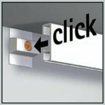 schilderij en foto ophangsysteem click rail set alu geborsteld