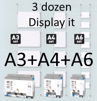 display-it completo all in set A6 A4 A3 compleet