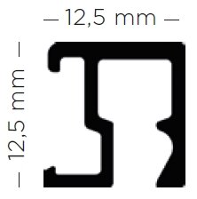 contour rail wit primer 300 cm (5 stuks) 30.11301