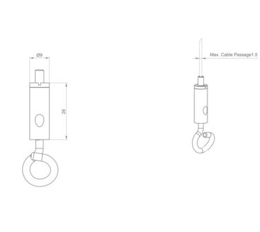 staaldraadhaak zelfklemmend 1,2 mm ST01NI  (10 stuks)