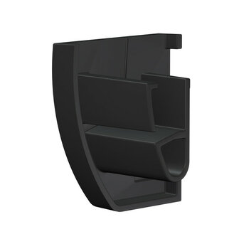 set eindkappen zwart voor de up rail (25 stuks)
