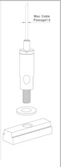 ophangklem XPO rail 1,2 mm (10 stuks)