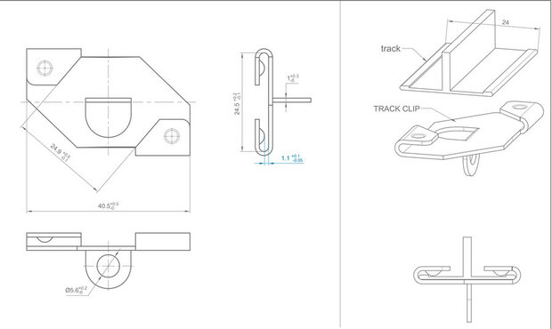 systeemplafondclip 20 mm wit