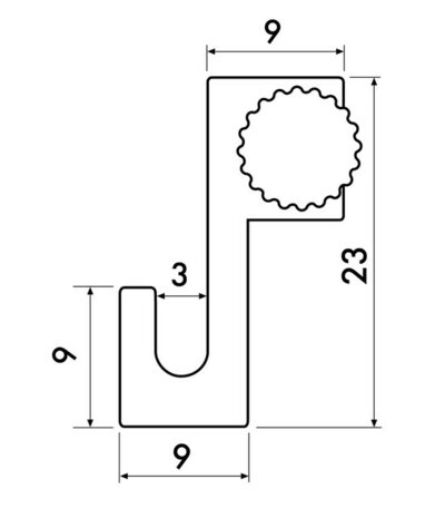 minihaak 4 kg voor max. 2 mm perlondraad en staaldraad