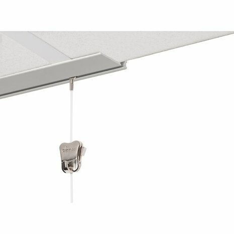  systeemplafond rail 200 cm wit  (5 gaten per m1) 