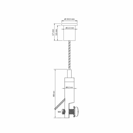 ophangset met paneelhanger (10mm) aan plafonds