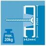 click rail, primer, 300 cm, per 20 kg/m1, per 20 stuks 9.4350