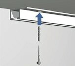 TOP RAIL, ALU ANOD, 200cm, max. 20 kg/m1, per 10 stuks 9.4313