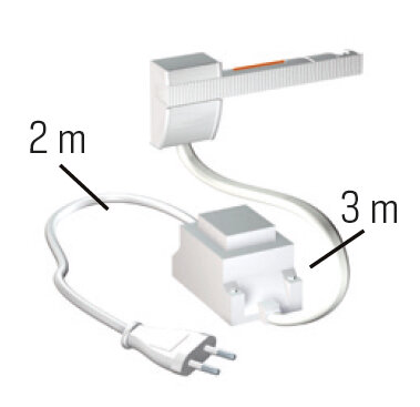 Combi Rail Pro Light LED wit RAL9010 complete set 600 cm