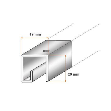 classic rail up wit 300 cm per stuk 05.11300AA