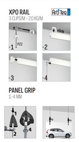 clip xpo rail per 50 stuks