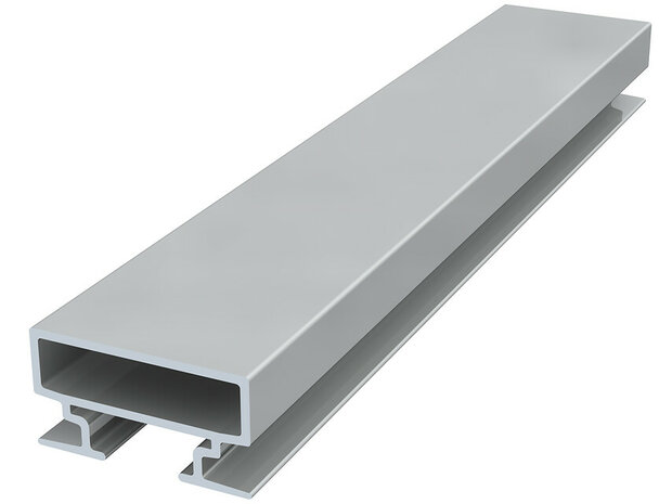 back frame rail 15 mm 300 cm zilver geanodiseerd per 5 stuks