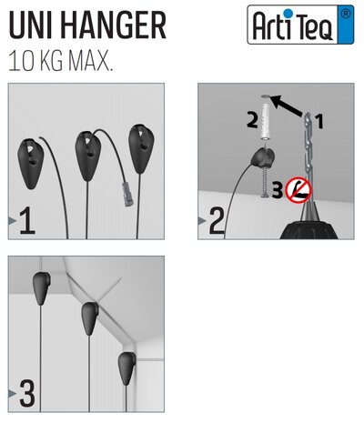 uni hanger zwart solo ophangsysteem