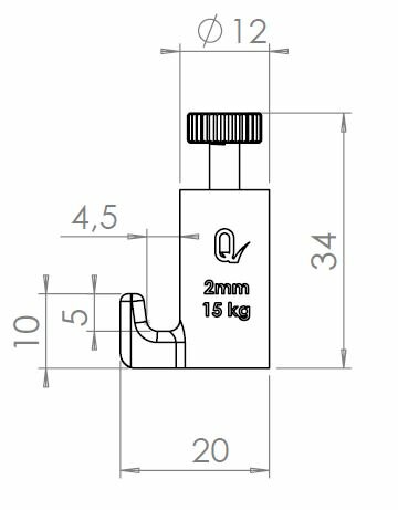 palhaak, 15kg, per stuk 9.4261AA voor 2 mm draad