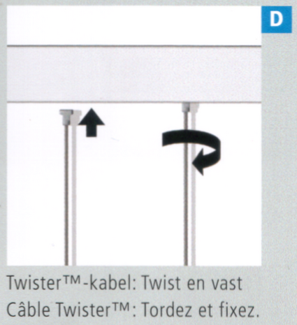 Staaldraad 1.8 mm + twister small 300 cm