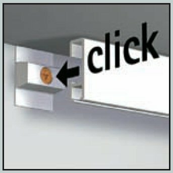 schilderij en foto ophangsysteem click rail set primer 200cm