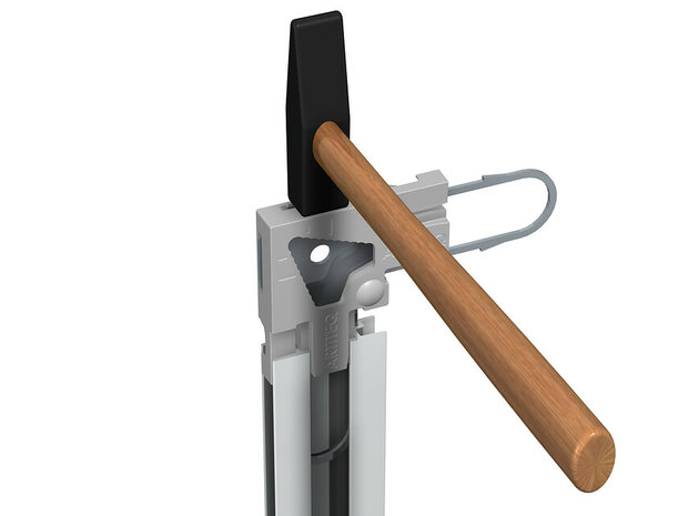 back frame rail 15 mm 300 cm alu brute (5 stuks)