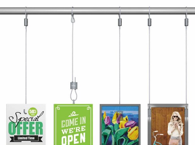 set loop hanger plus draad met haak 300 cm 10 kg (10 sets)