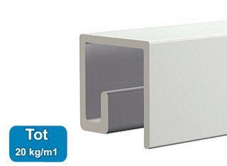 classic rail up wit 300 cm per stuk 05.11300-AHB
