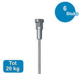 blister art 7, staaldraad 2 mm + twister, 200cm, max. 20kg, per 6 sets 9.7077 blister art 7, staaldraad 2 mm + twister, 200cm, max. 20kg, per 6 sets 9.7077