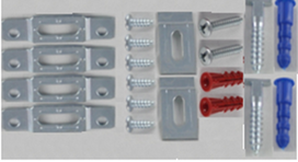 1 doos met 100 veiligheidssets voor 100 houten lijsten > 60 cm bulk (incl. sleutel no 423) 1 doos met 100 veiligheidssets voor 100 houten lijsten > 60 cm bulk (incl. sleutel no 423)