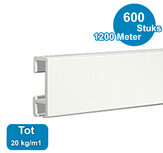 CLICK RAIL, WIT, 200 cm, 20 kg per meter, per 600 stuks 9.4303P CLICK RAIL, WIT, 200 cm, 20 kg per meter, per 600 stuks 9.4303P