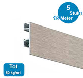 CLICK RAIL PRO, ALU GEBORSTELD, 300cm, max. 50kg, per 5 stuks 05.05330 CLICK RAIL PRO, ALU GEBORSTELD, 300cm, max. 50kg, per 5 stuks 05.05330
