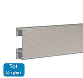 click rail, alu geborsteld, 300 cm, 20 kg per meter, per 1 stuk 9.4343A click rail, alu geborsteld, 300 cm, 20 kg per meter, per 1 stuk 9.4343A